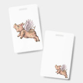 Badge Les cochons volent (Avant & arrière)