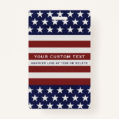 Badge Les Etats-Unis drapeau américain coutume (Dos)