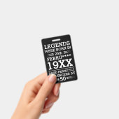 Badge Les légendes personnalisées sont nées à la date Mo (Handheld)