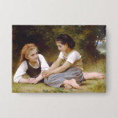 Badge Les Noisettes : Les jeunes filles ramassent les no (Recto)