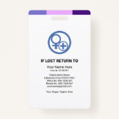 Badge Les taches d'ombre violette photo de l'infirmière (Dos)