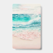 Badge Les vagues de plage roses (Dos)