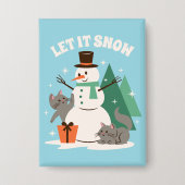 Badge Let It Snow Kitty Cheer Button (Recto)
