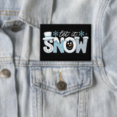 Badge Let It Snow Snowman Winter Snowflakes Season (Insitu)