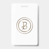 Badge "Lettre B" Monogramme (Arrière)
