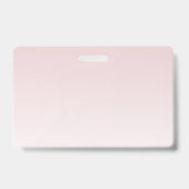 Badge Lettre Élégante & Monogramme | Rose Ombré (Arrière)