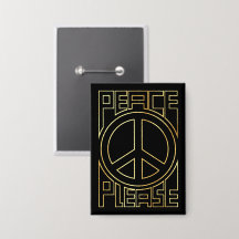 Lettre en contour doré Peace Please