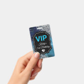 Badge Lettres de sirène sarcelle Paillettes argentées An (Manuel / portable)