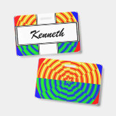 Badge Lever du soleil numérique par Kenneth Yoncich (Avant & arrière)