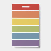 Badge LGBT Rainbow Muted couleur personnalisée (Arrière)
