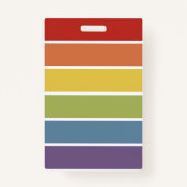 Badge LGBT Rainbow Muted couleur personnalisée (Dos)