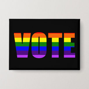 Badge LGBTQIA+ Voter Politique
