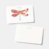 Badge libellule de fleurs avec sakura de bijoux (Avant & arrière)