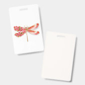 Badge libellule de fleurs avec sakura de bijoux (Avant & arrière)