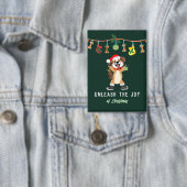 Badge Libérez La Joie Du Chien De Noël (Insitu)