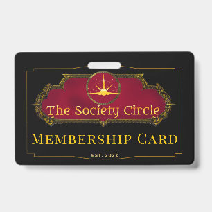 Badge L'identifiant de la carte de membre du Society Cir