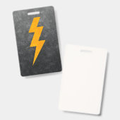 Badge Lightning Bolt in Concrete (Avant & arrière)