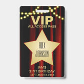 Badge Lights Gold Star Hollywood Pass VIP (Avant)
