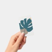 Badge Ligne de feuillage avec forme abstraite (Manuel / portable)
