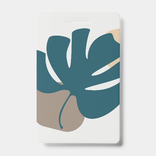 Badge Ligne de feuillage avec forme abstraite (Avant)