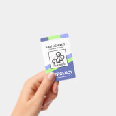 Badge Lignes d'arceau bleu vert Médicale (À main)