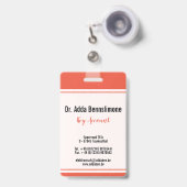 Badge Lignes Série Rouge (Avant avec rétractable)