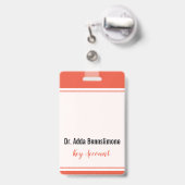 Badge Lignes Série Rouge (Arrière avec rétractable)