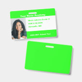 Badge Lime Faites-Le Vous-Même Custom Homeschool (Avant & arrière)