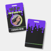 Badge Liquide d'identification WAP en violet et vert per (Recto et verso)