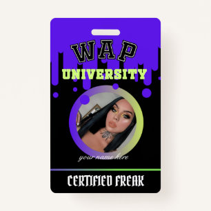 Badge Liquide d'identification WAP en violet et vert per