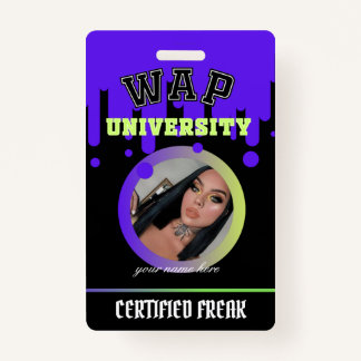 Badge Liquide d'identification WAP en violet et vert per