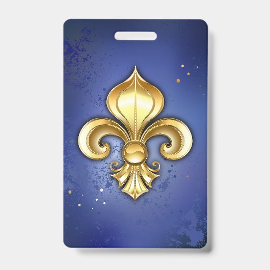 Badge Lis d'or sur fond bleu (Avant)
