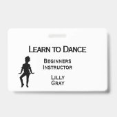 Badge Little Dancer Texte personnalisé 3 zones double cô (Back)