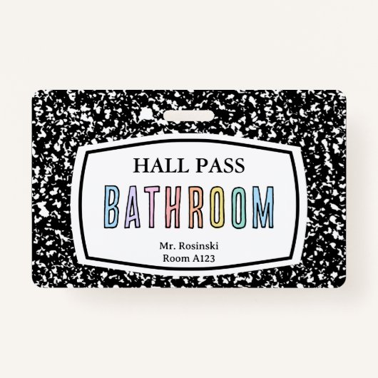 Badge livre de composition salle de bain col lanyard (Dos)