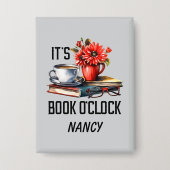 Badge Livre drôle o'clock word art (Recto)