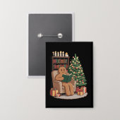 Badge Livres de lecture Rétro Gingerbread Noël Enseignan (Recto/Verso)