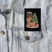 Badge Livres de lecture Rétro Gingerbread Noël Enseignan (Insitu)