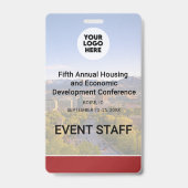 Badge Location Replaceable Photo Logo QR Conference  (Avant)