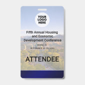 Badge Location Replaceable Photo QR Logo Conference (Avant)