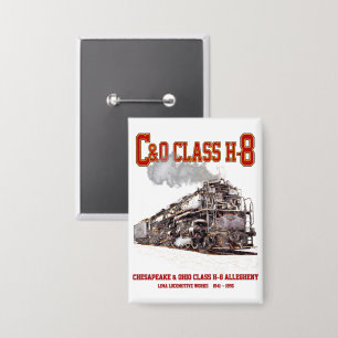 Badge Locomotive à vapeur Allegheny C&O Classe H-8 2-6-6
