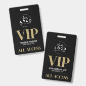 Badge Logo Black Gold VIP Event (Avant & arrière)