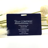 Badge Logo Bleu Carte d'identité employé entrée