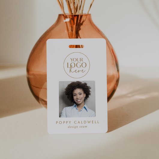 Badge Logo Chic Gold Photo Code QR Business ID