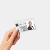Badge Logo Code-barres employé Nom Scanner Gris Argent (Manuel / portable)