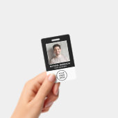 Badge Logo Code QR Code noir Code photo employé (Manuel / portable)