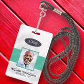 Badge Logo couleur moderne personnalisé, nom de l'employ