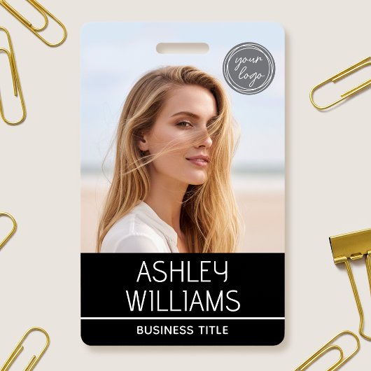 Badge Logo couleur personnalisé moderne avec photo pour 