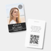 Badge Logo couleur personnalisé moderne avec photo pour  (Front & Back)