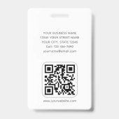 Badge Logo couleur personnalisé moderne avec photo pour  (Back)