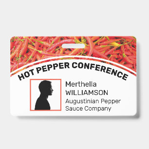 Badge Logo customisé ID photo Délégué PEPPERS CHILI